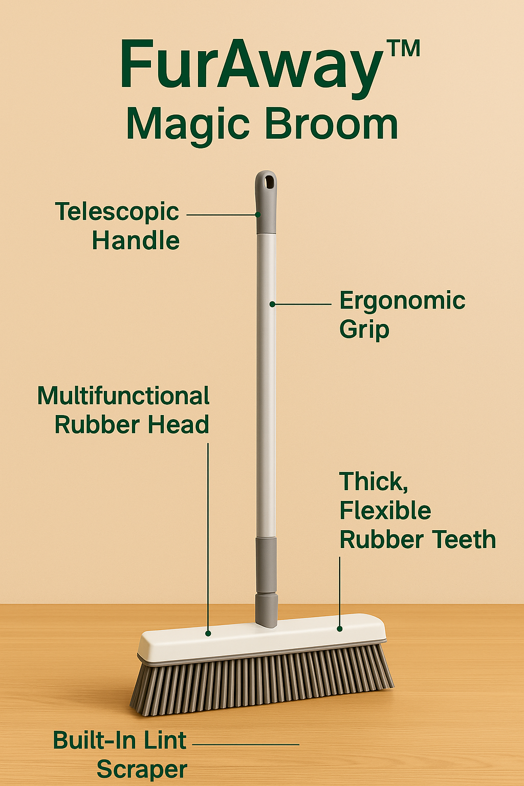 FurAway™ Magic Pet Hair Broom